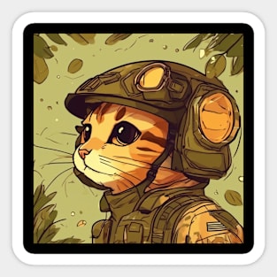 cute solider cat Sticker